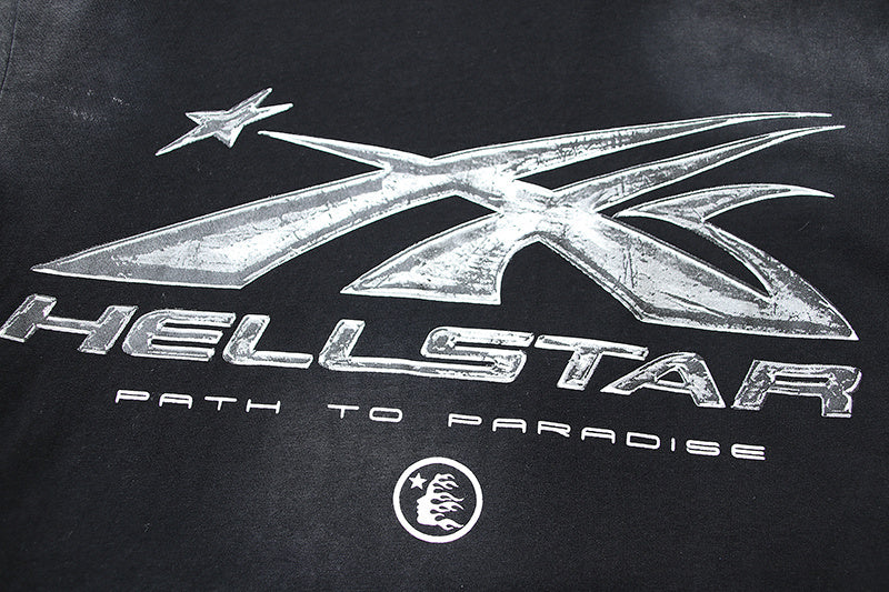 Hellstar Path To Paradise Logo Gel Black T-Shirt
