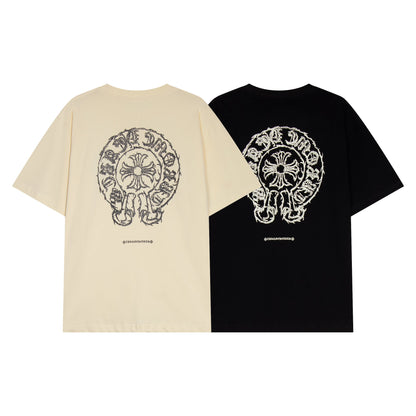 Chrome Hearts Sanskrit Horseshoe Cross T-shirt TB36
