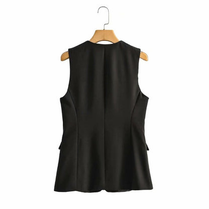 Women Vest Simple Graceful Suit Vest
