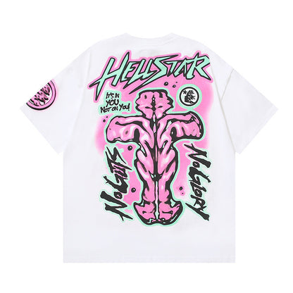 Hellstar No Guts No Glory White Graphic T-Shirt