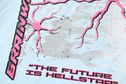 Hellstar Neuron Tour T-Shirt Light Blue Graphic