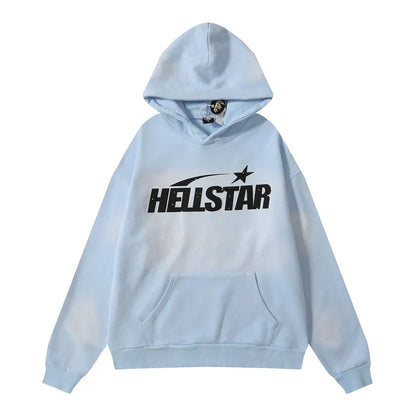 Hellstar Hoodie Light Blue Black