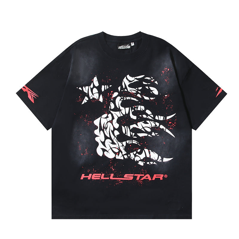 Hellstar Thorn Graphic T-Shirt Black and Red