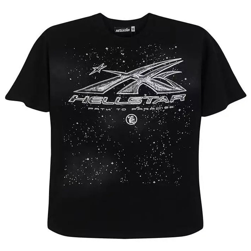 Hellstar Chrome Logo Black Graphic T-Shirt