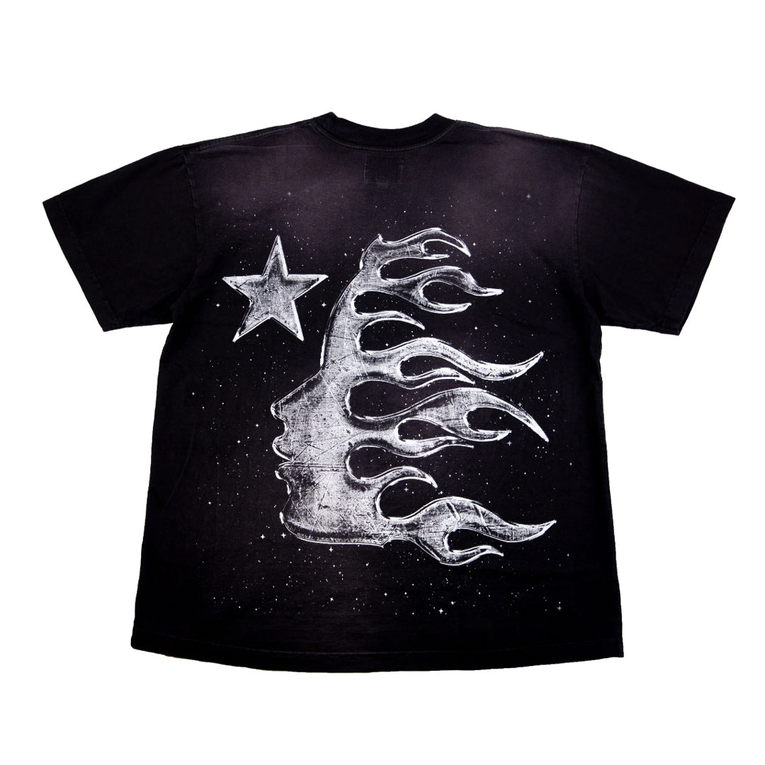 Hellstar Chrome Logo Black Graphic T-Shirt