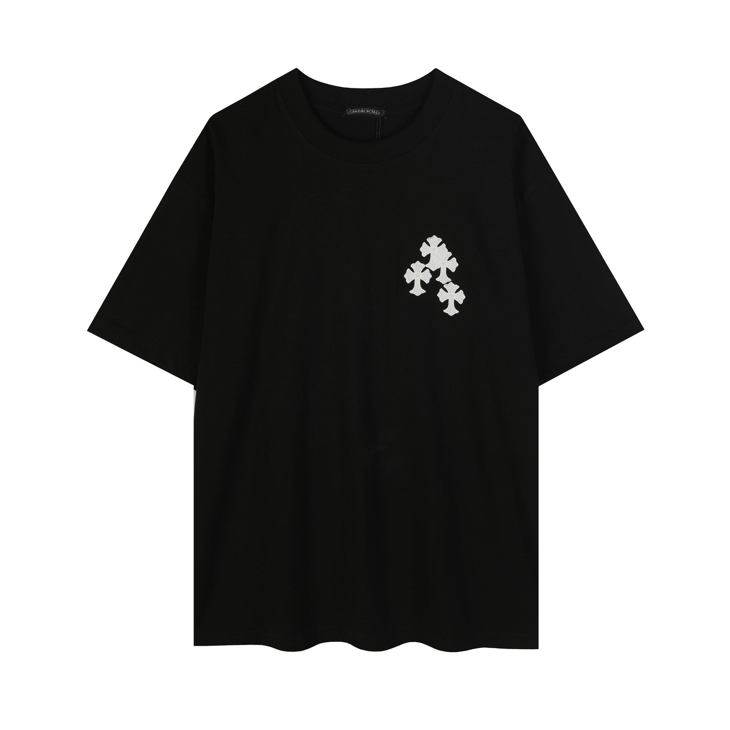 Chrome Hearts Ring Cross Floral Embroidered Vintage Gothic T-shirt 2604