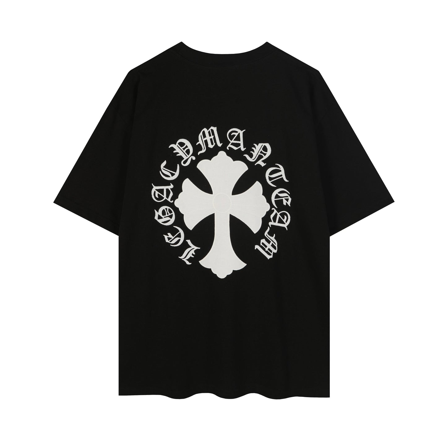 Chrome Hearts Ring Cross Floral Embroidered Vintage Gothic T-shirt 2604