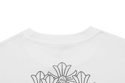 Chrome Hearts Firework Rhinestone Crew Neck T-shirt 2623