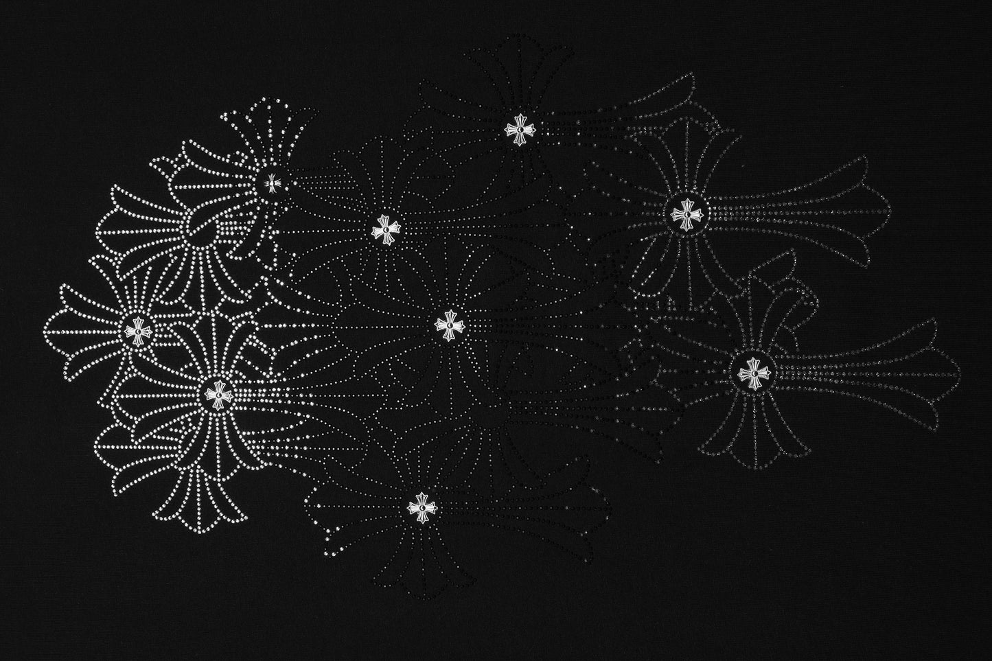 Chrome Hearts Firework Rhinestone Crew Neck T-shirt 2623