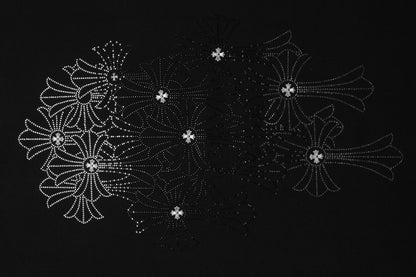 Chrome Hearts Firework Rhinestone Crew Neck T-shirt 2623