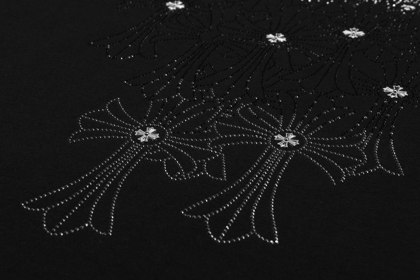 Chrome Hearts Firework Rhinestone Crew Neck T-shirt 2623