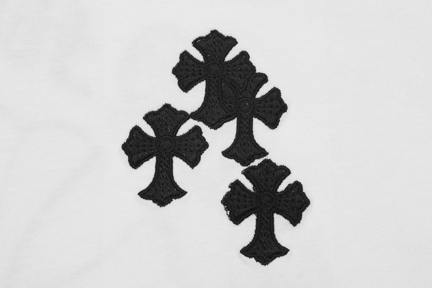 Chrome Hearts Ring Cross Floral Embroidered Vintage Gothic T-shirt 2604