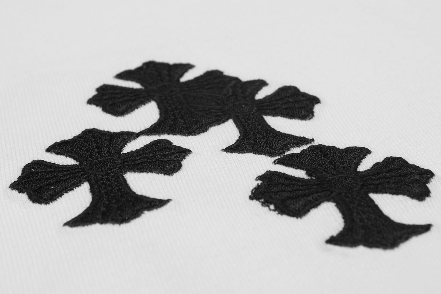 Chrome Hearts Ring Cross Floral Embroidered Vintage Gothic T-shirt 2604
