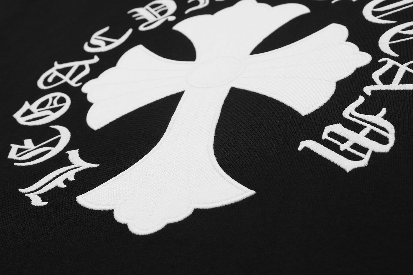 Chrome Hearts Ring Cross Floral Embroidered Vintage Gothic T-shirt 2604