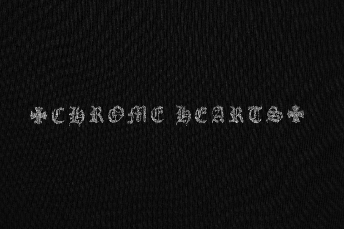 Chrome Hearts Reflective Silver-Grey Floral Cross Vintage Washed T-shirt 2626