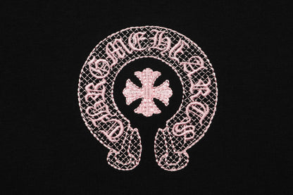 Chrome Hearts Classic Horseshoe Logo Embroidered T-shirt TB32