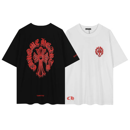 Chrome Hearts Bloody Floral Cross Vintage Washed T-shirt 2627