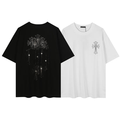 Chrome Hearts Firework Rhinestone Crew Neck T-shirt 2623