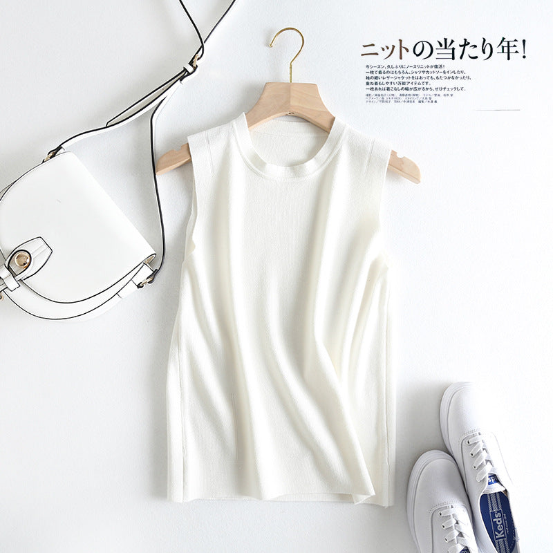 Women Vest Slim Fit Slimming Thin Knitted Vest