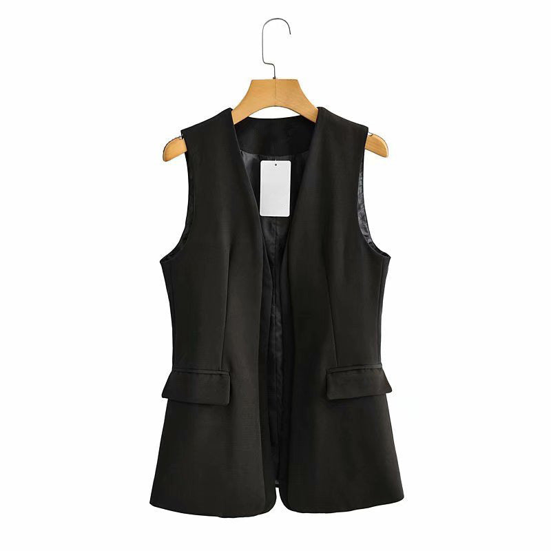Women Vest Simple Graceful Suit Vest