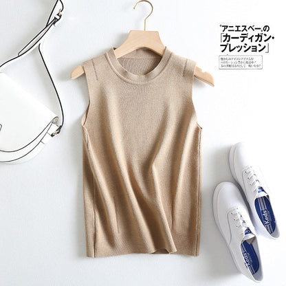 Women Vest Slim Fit Slimming Thin Knitted Vest