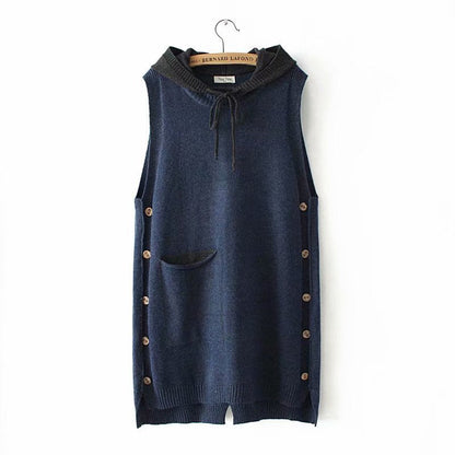 Women Vest Oversized Knit Mom Style