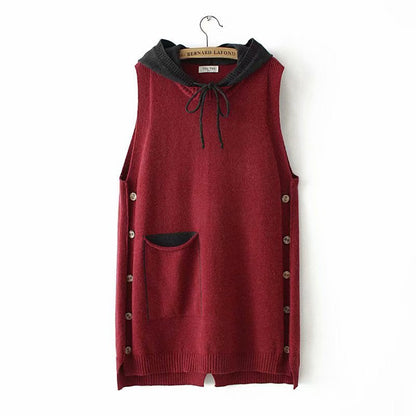 Women Vest Oversized Knit Mom Style