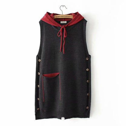 Women Vest Oversized Knit Mom Style