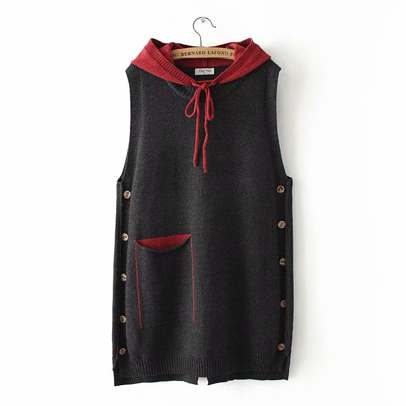 Women Vest Oversized Knit Mom Style