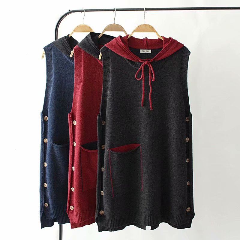 Women Vest Oversized Knit Mom Style