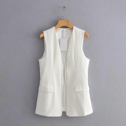 Women Vest Simple Graceful Suit Vest