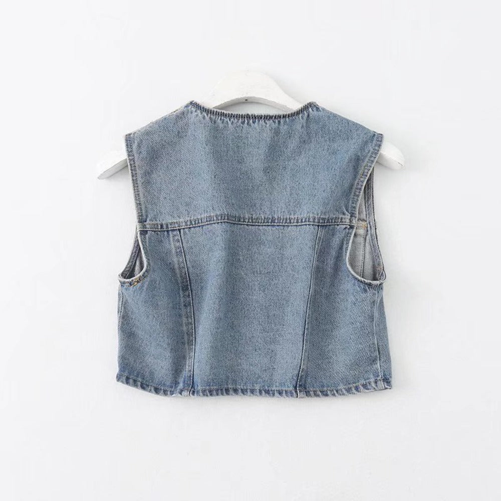 Women Vest Retro Sleeveless Slim Fit