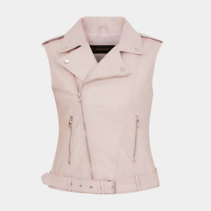 Women Vest PU Leather Vest Cool Handsome