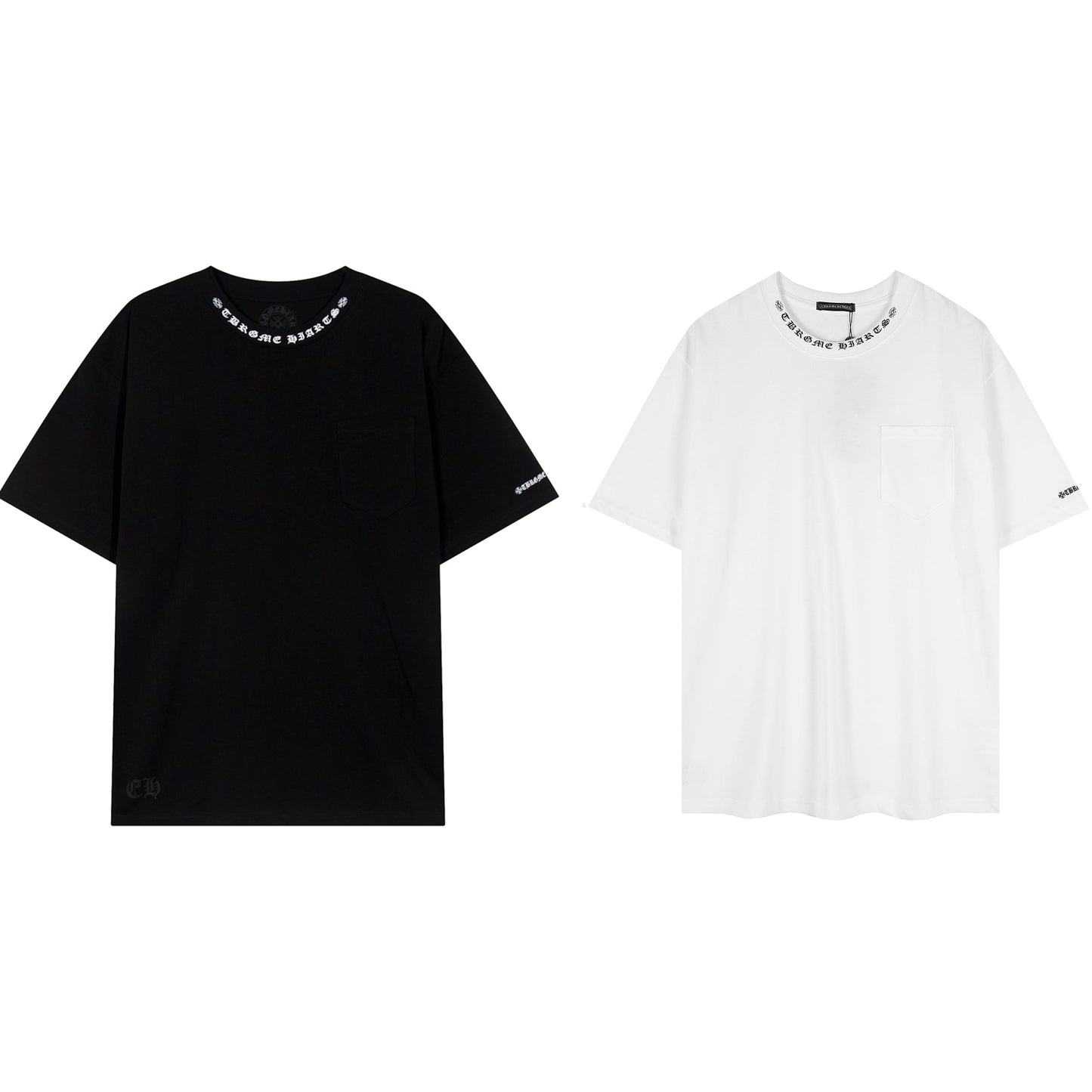 Chrome Hearts Sanskrit Pocket & Neck Letter Printed T-shirt TB02
