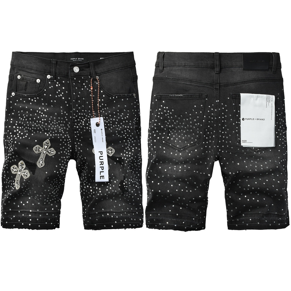 PURPLE Shorts Crystals 5111