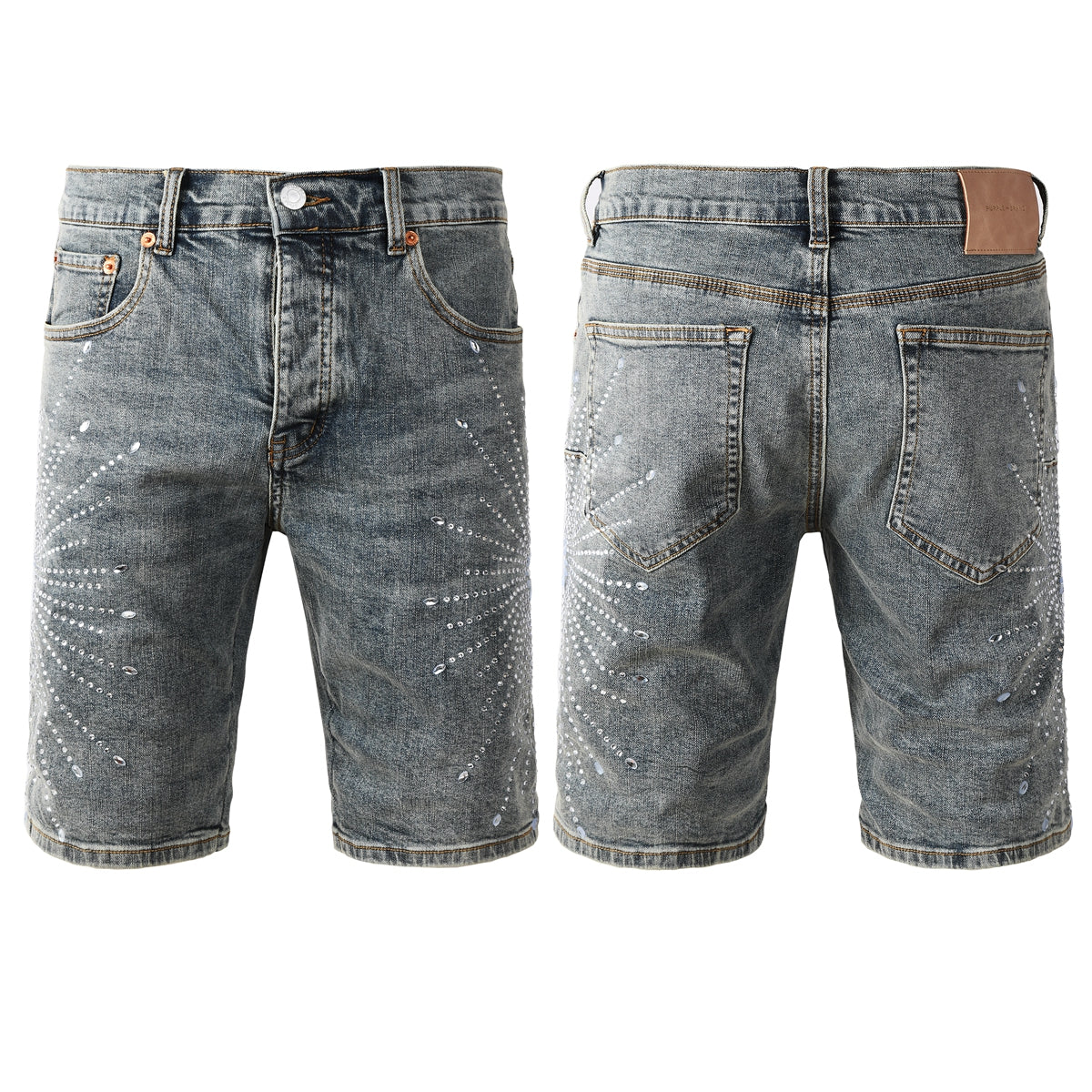 PURPLE Shorts Crystals 5093