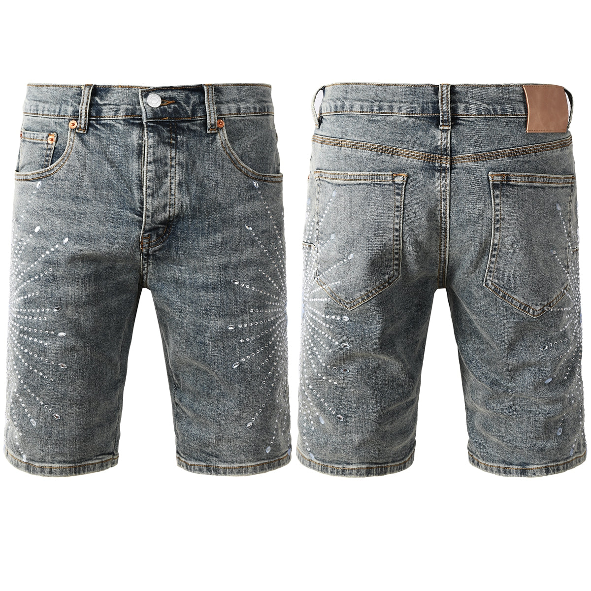 PURPLE Shorts Crystals 5093