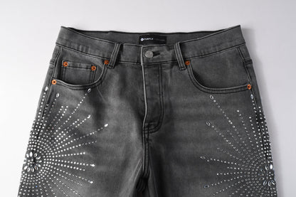 PURPLE Shorts Crystals 5094