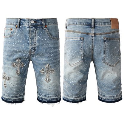 PURPLE Shorts Crystals 5098