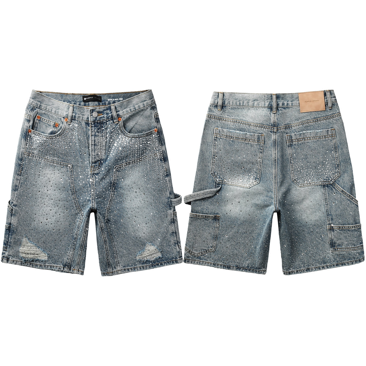 PURPLE Shorts Crystals 5097