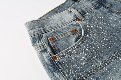 PURPLE Shorts Crystals 5097