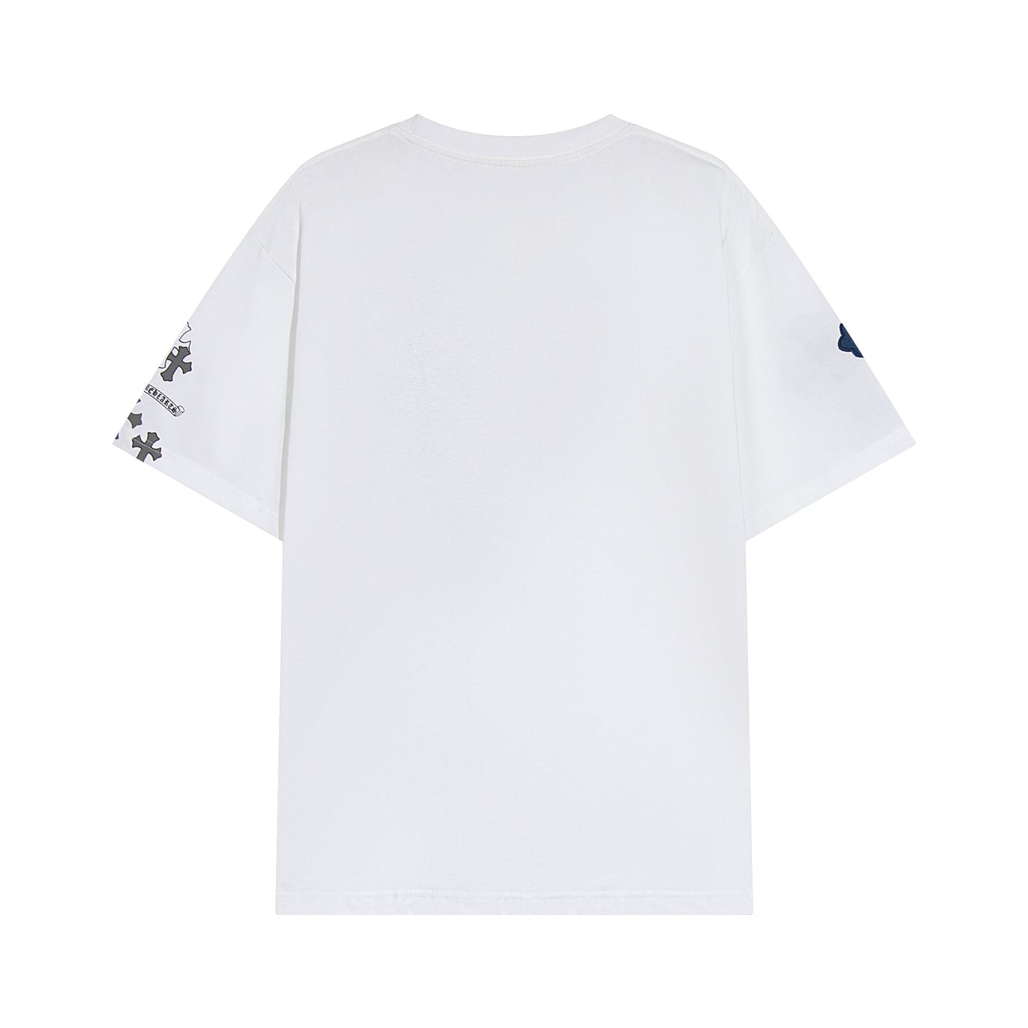 Chrome Hearts Cross Metal Denim Spliced Short-Sleeve T-shirt TB14