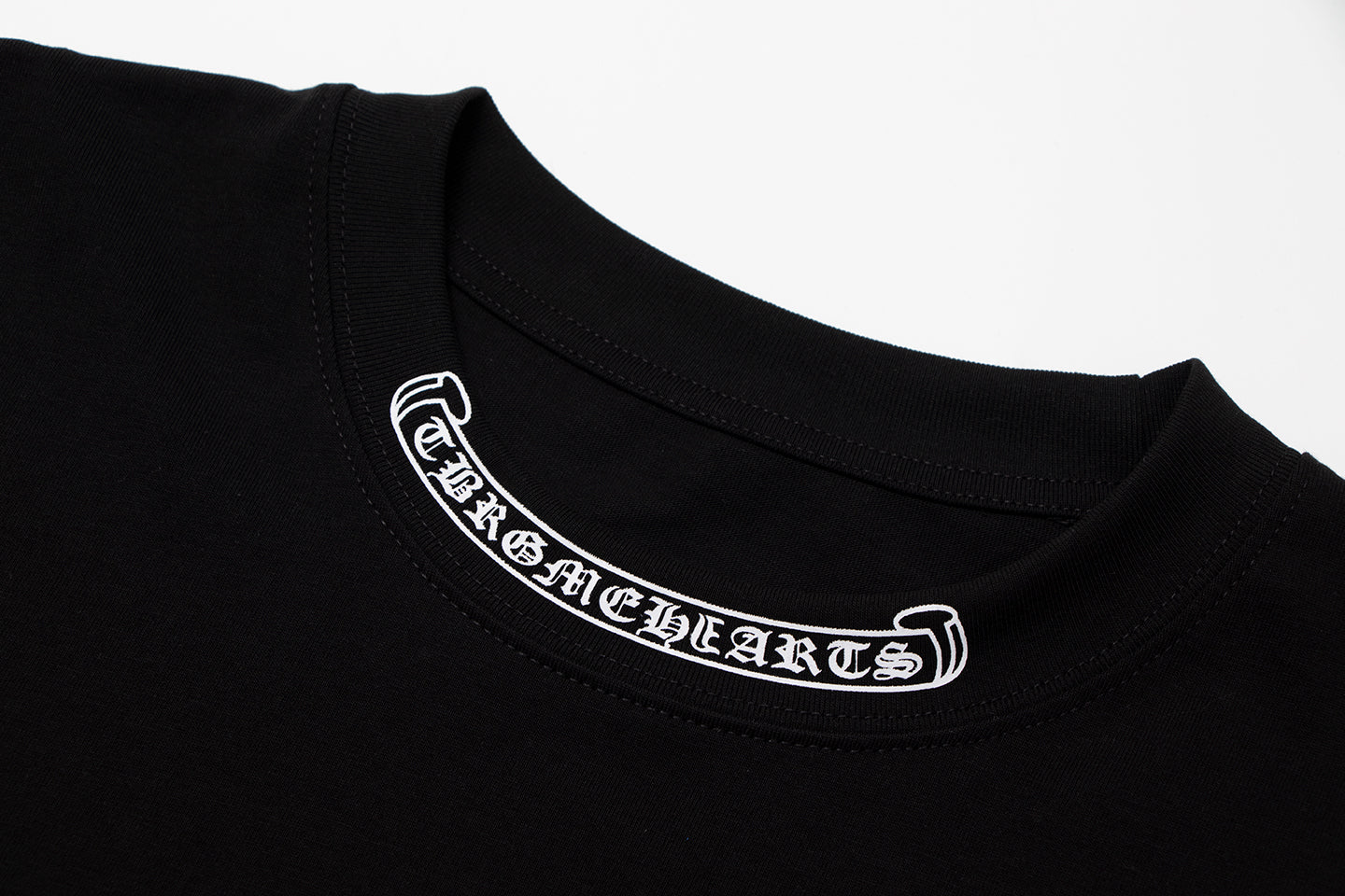 Chrome Hearts Cross Metal Denim Spliced Short-Sleeve T-shirt TB14