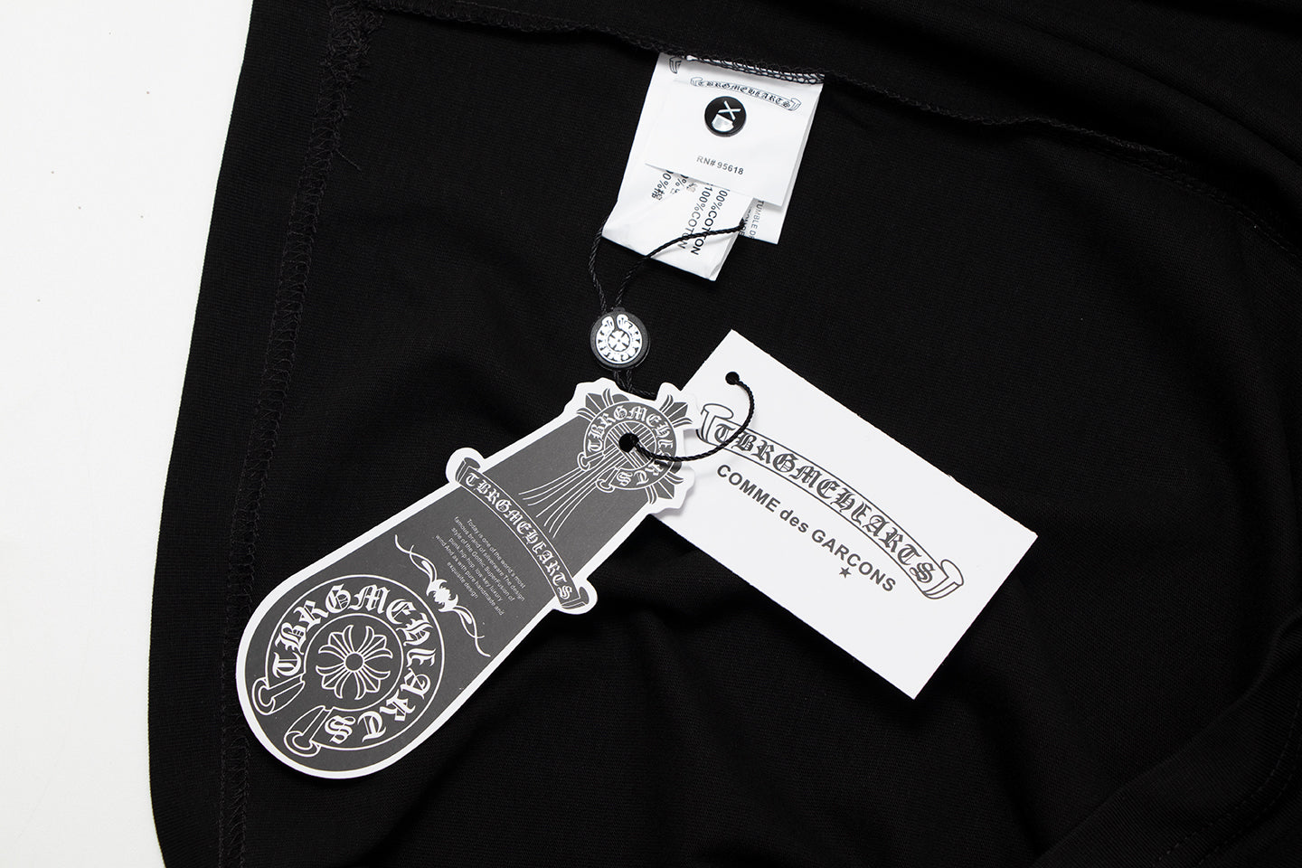 Chrome Hearts Cross Metal Denim Spliced Short-Sleeve T-shirt TB14