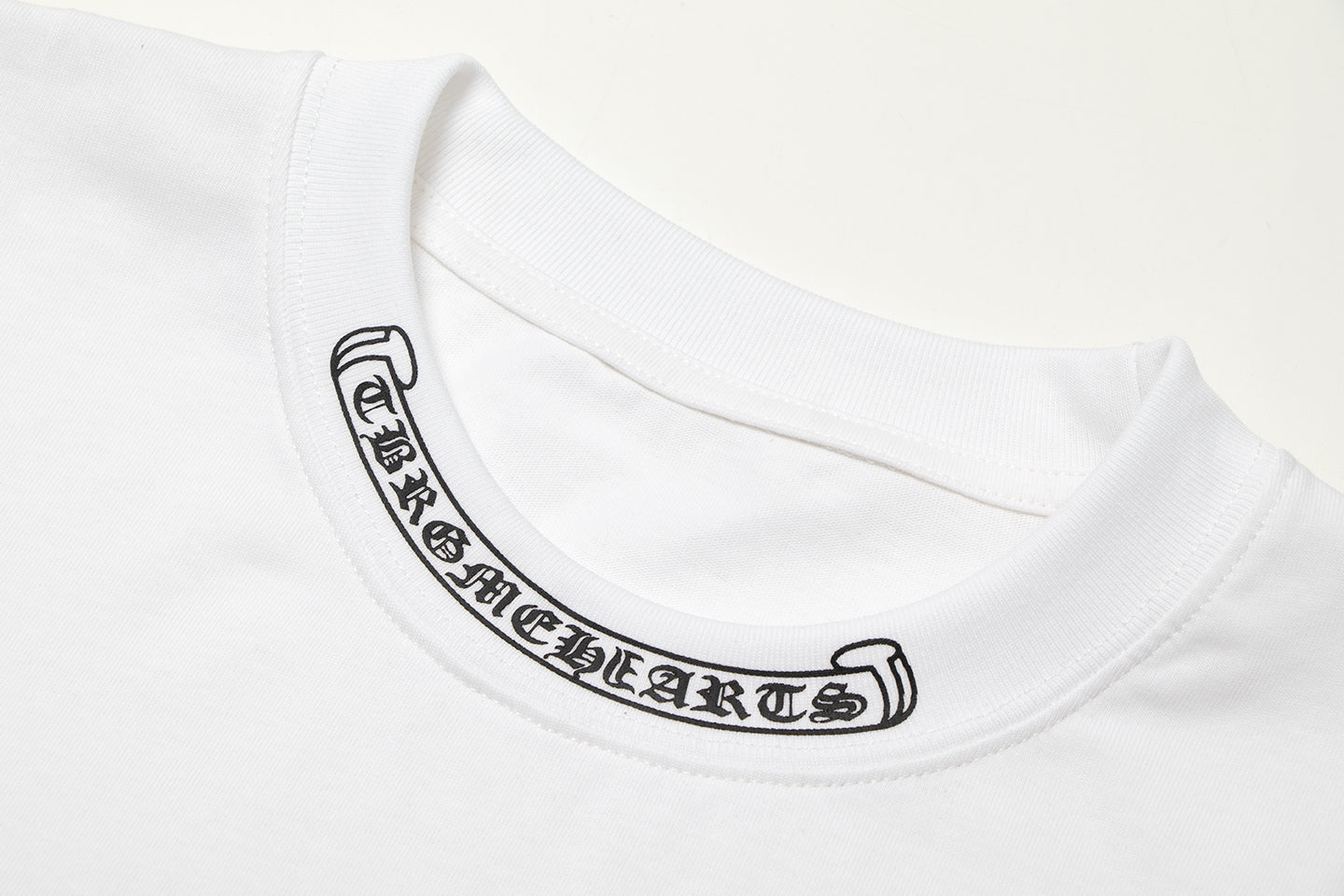 Chrome Hearts Cross Metal Denim Spliced Short-Sleeve T-shirt TB14
