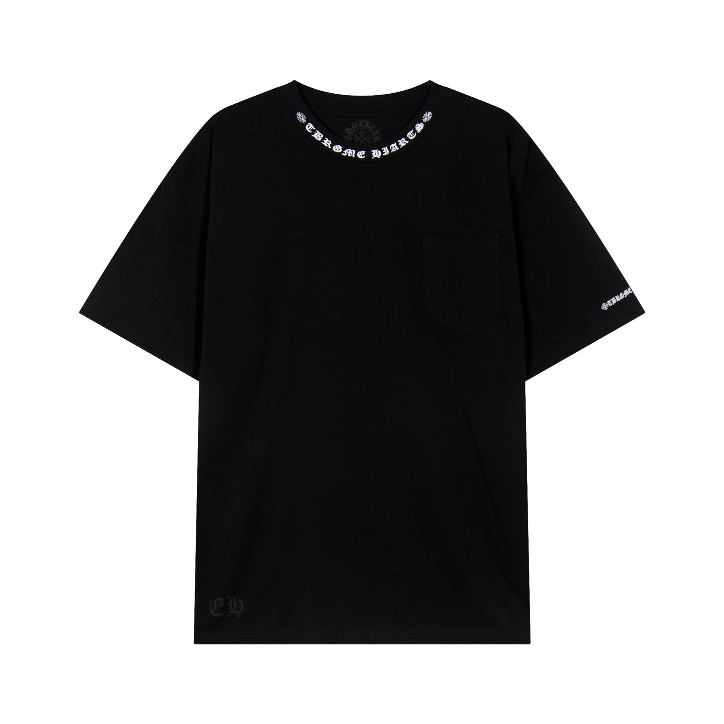 Chrome Hearts Sanskrit Pocket & Neck Letter Printed T-shirt TB02