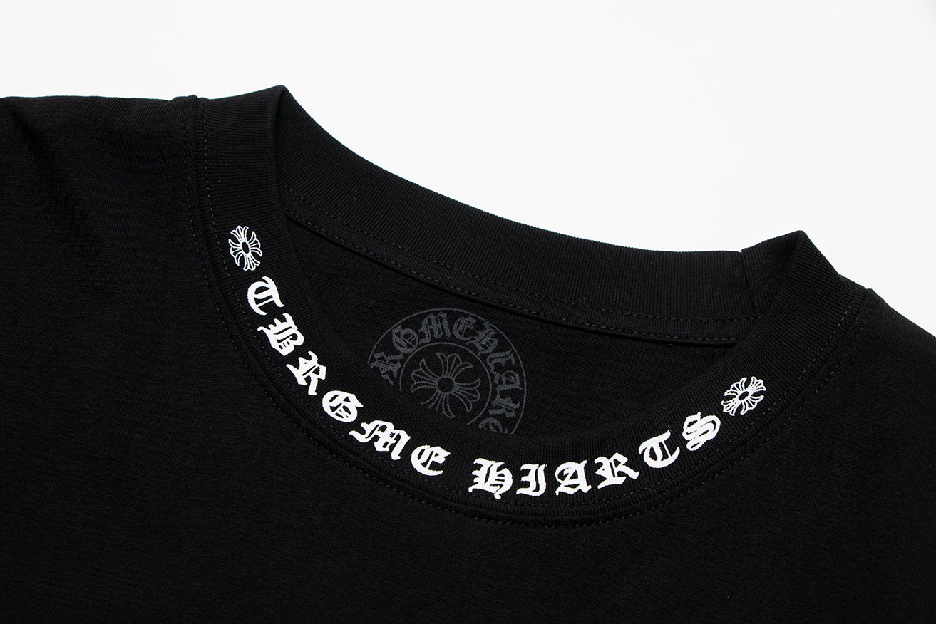 Chrome Hearts Sanskrit Pocket & Neck Letter Printed T-shirt TB02