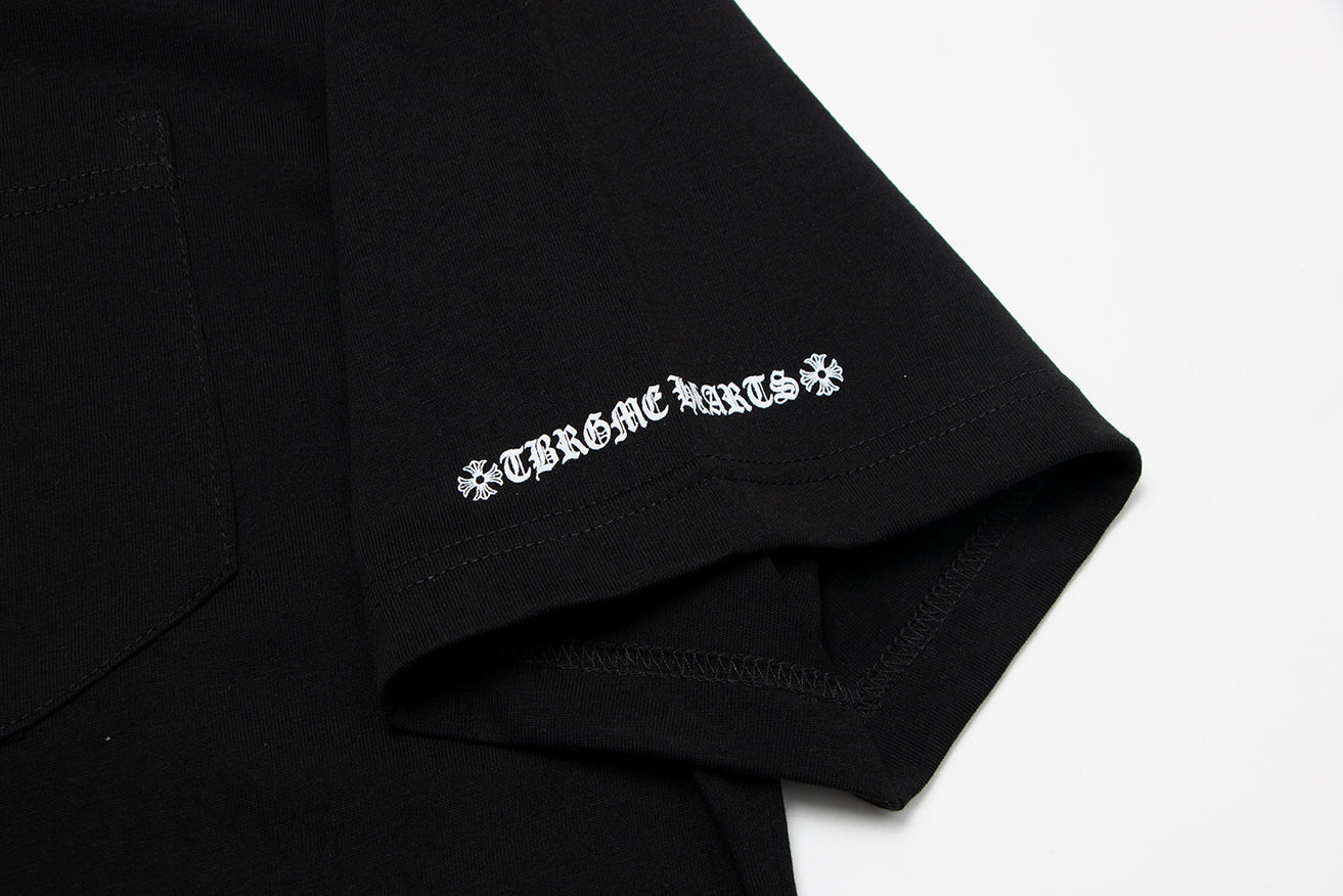 Chrome Hearts Sanskrit Pocket & Neck Letter Printed T-shirt TB02