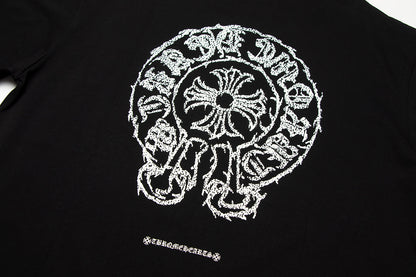 Chrome Hearts Sanskrit Horseshoe Cross T-shirt TB36