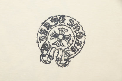 Chrome Hearts Sanskrit Horseshoe Cross T-shirt TB36